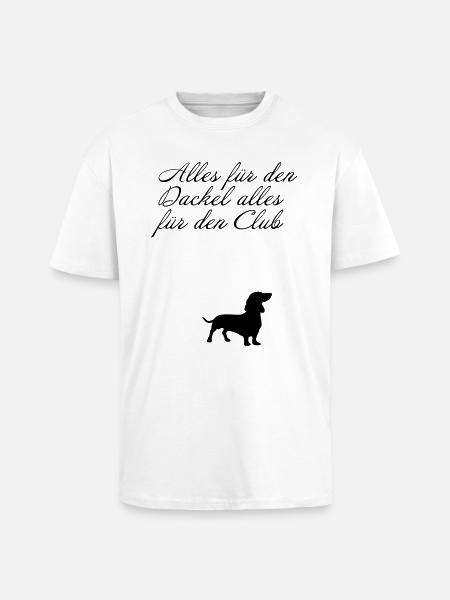 Dackel - Oversized Heavyweight Unisex T-Shirt - Weiß