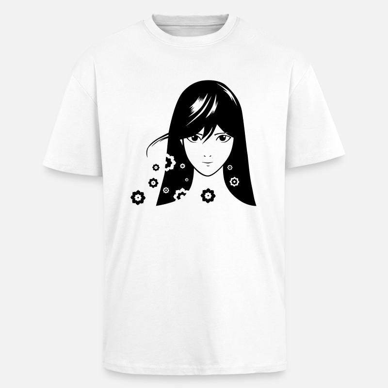 Mädchen Comic - Oversized Heavyweight Unisex T-Shirt - Weiß