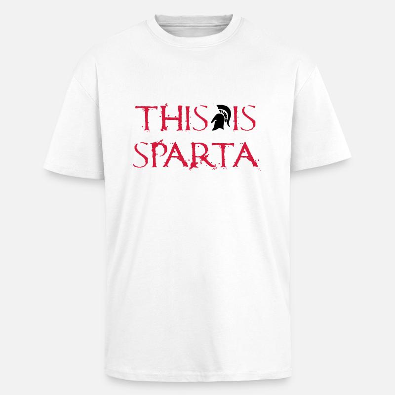 This is Sparta - Oversized Heavyweight Unisex T-Shirt - Weiß