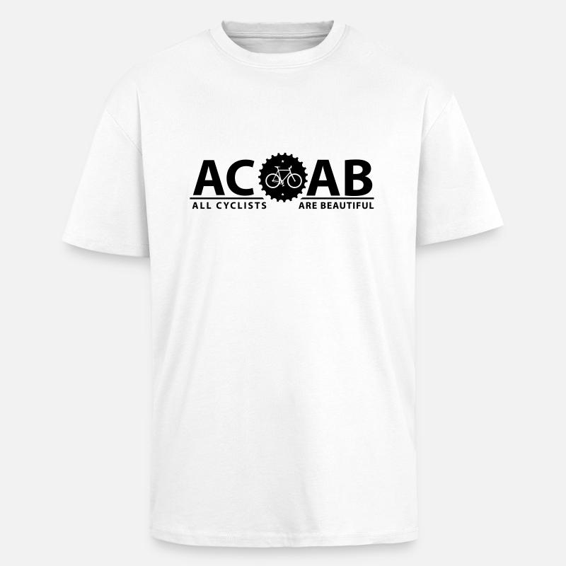 ACAB ALL CYCLISTS - Oversized Heavyweight Unisex T-Shirt - Weiß
