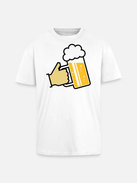 XBayerischer Gruß (L3) - Oversized Heavyweight Unisex T-Shirt - Weiß