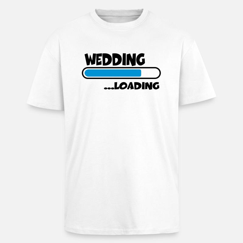 Wedding loading - Oversized Heavyweight Unisex T-Shirt - Weiß