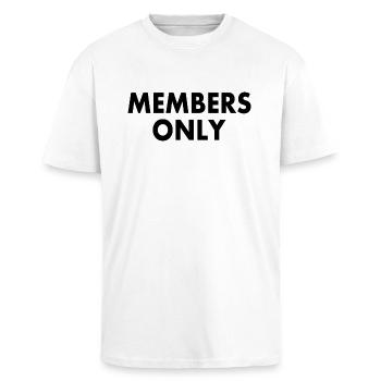 Members only - Unisex Oversized Heavyweight T-shirt - white - Front - Alina (178cm) & Michal (187cm)