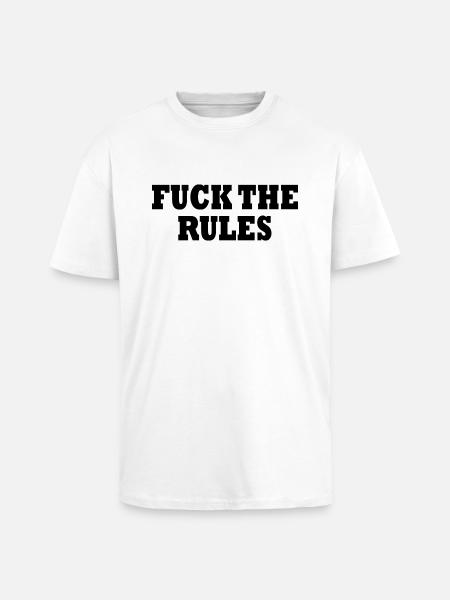 Fuck the rules - Oversized Heavyweight Unisex T-Shirt - Weiß