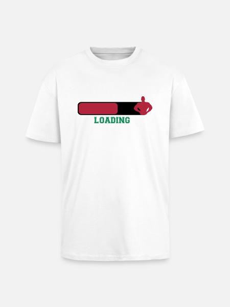Loading - Oversized Heavyweight Unisex T-Shirt - Weiß