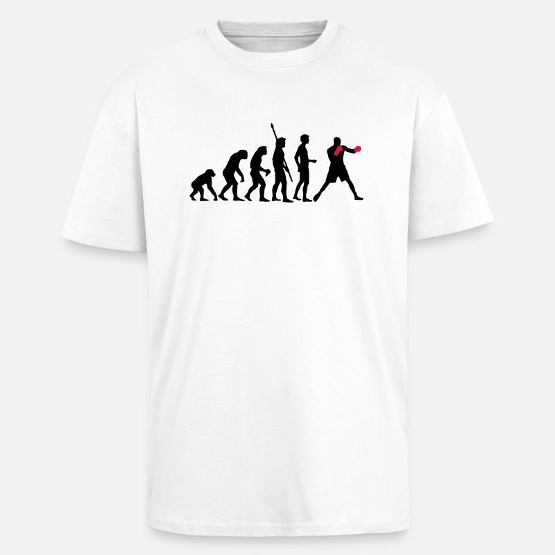 evolution_boxen_b_2c - Oversized Heavyweight Unisex T-Shirt - Weiß