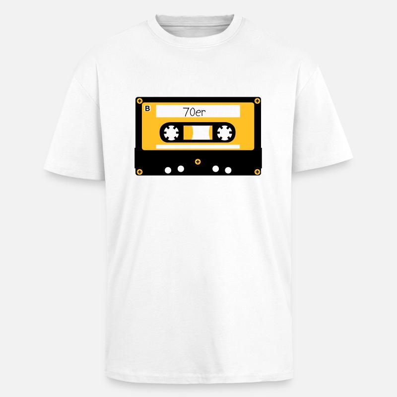 Kassette 70er - Oversized Heavyweight Unisex T-Shirt - Weiß