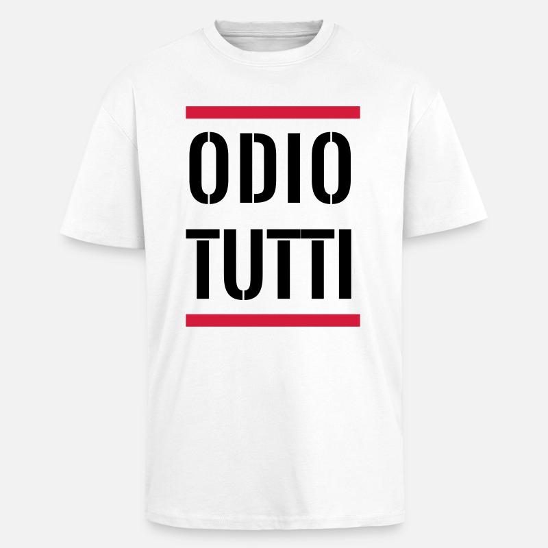 Ich hasse jeden - Oversized Heavyweight Unisex T-Shirt - Weiß