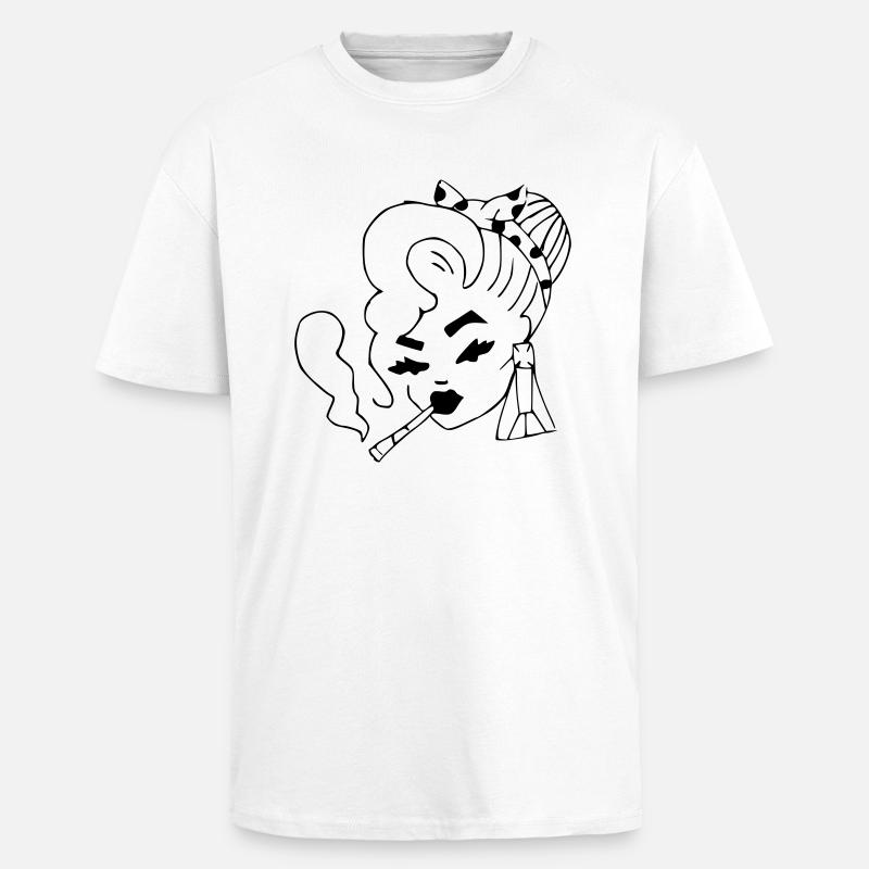 frau - Oversized Heavyweight Unisex T-Shirt - Weiß
