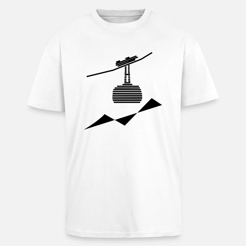 Seilbahn -4- - Oversized Heavyweight Unisex T-Shirt - Weiß