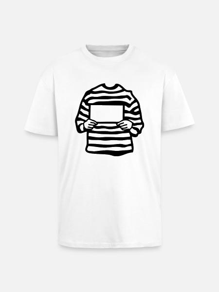 prisoner prisoner pancarte3 empty empty - Unisex Oversized Heavyweight T-shirt - white