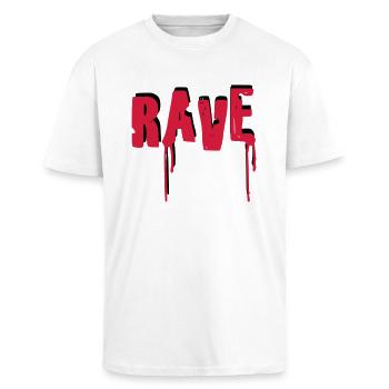 Rave - Unisex Oversized Heavyweight T-shirt - white - Front - Alina (178cm) & Michal (187cm)