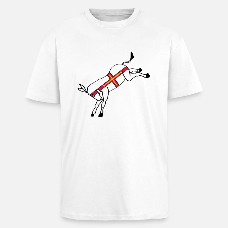 guernseydonkey - Oversized Heavyweight Unisex T-Shirt - Weiß