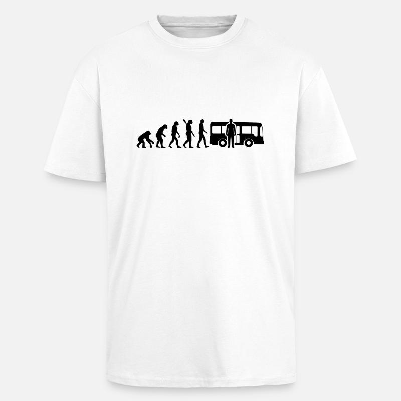 Evolution Busfahrer Busfahrerin b - Oversized Heavyweight Unisex T-Shirt - Weiß