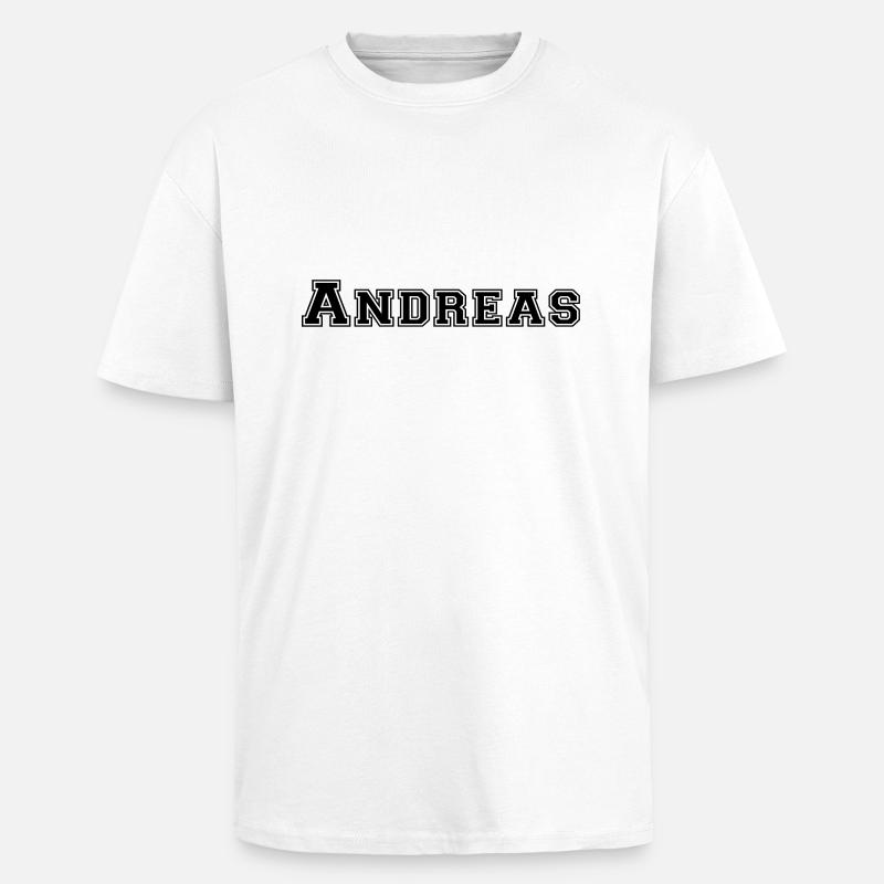 andreas - Oversized Heavyweight Unisex T-Shirt - Weiß
