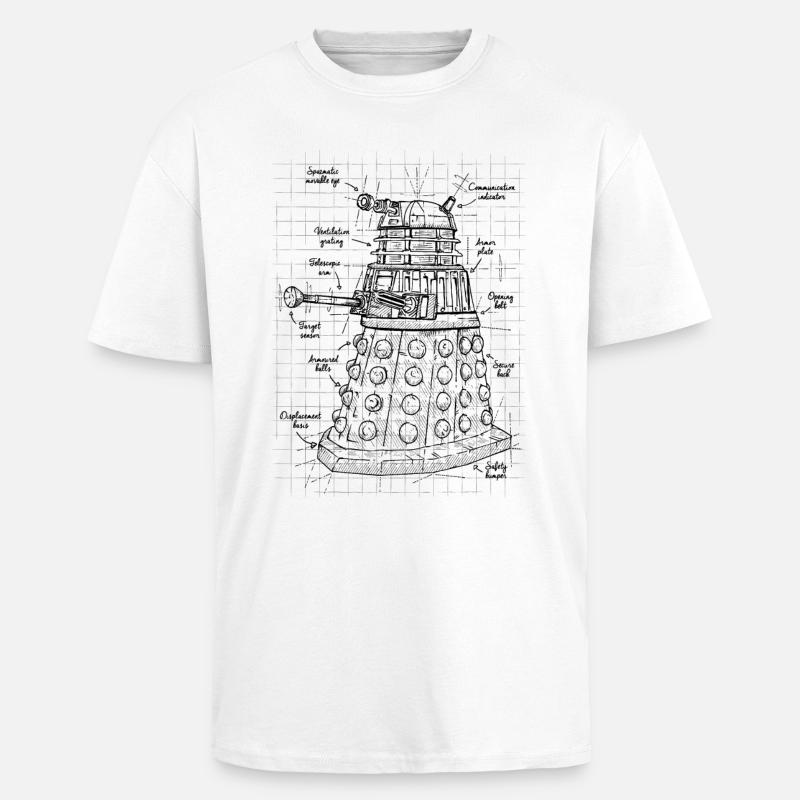 Exterminate project - T-shirt unisexe oversize épais - blanc