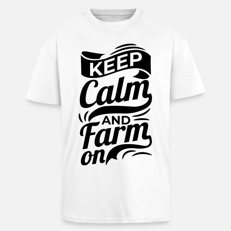 Bauer Spruch - T-shirt unisexe oversize épais - blanc