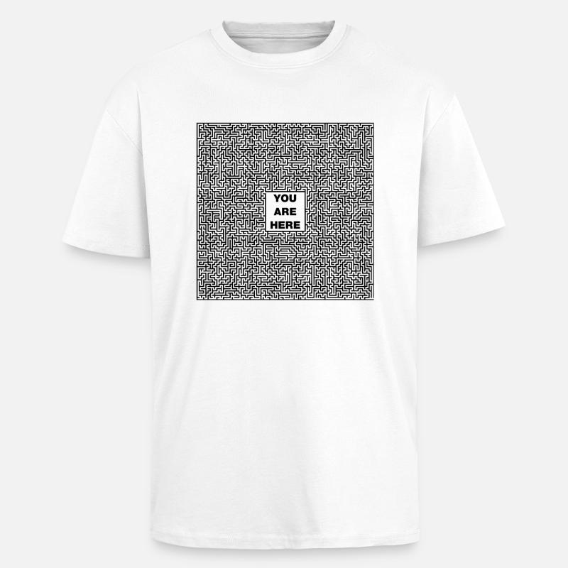 labyrinth - Unisex Oversized Heavyweight T-shirt - white