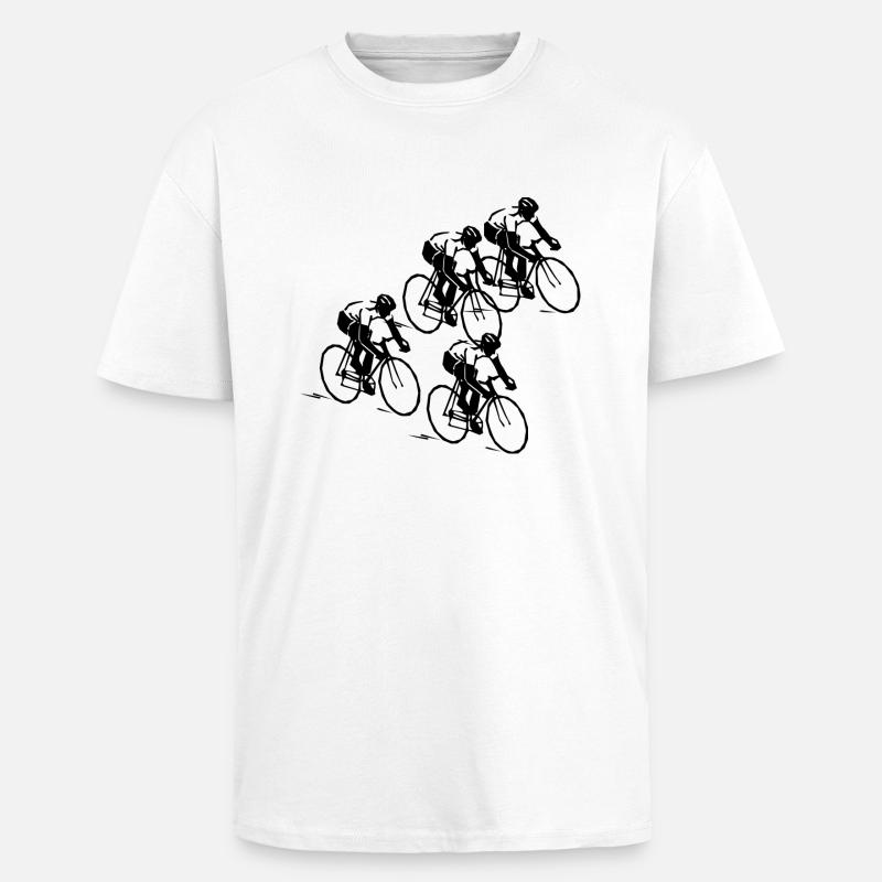 Rennrad - Oversized Heavyweight Unisex T-Shirt - Weiß