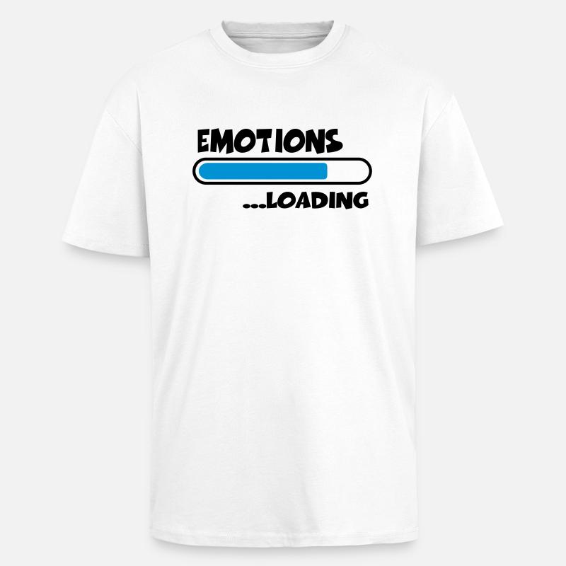 Emotions loading - T-shirt unisexe oversize épais - blanc