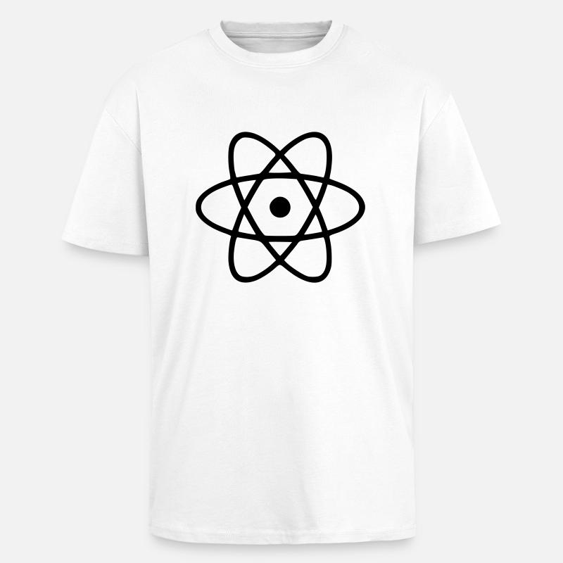 Atom - Oversized Heavyweight Unisex T-Shirt - Weiß