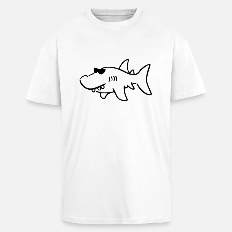 Hai - Oversized Heavyweight Unisex T-Shirt - Weiß