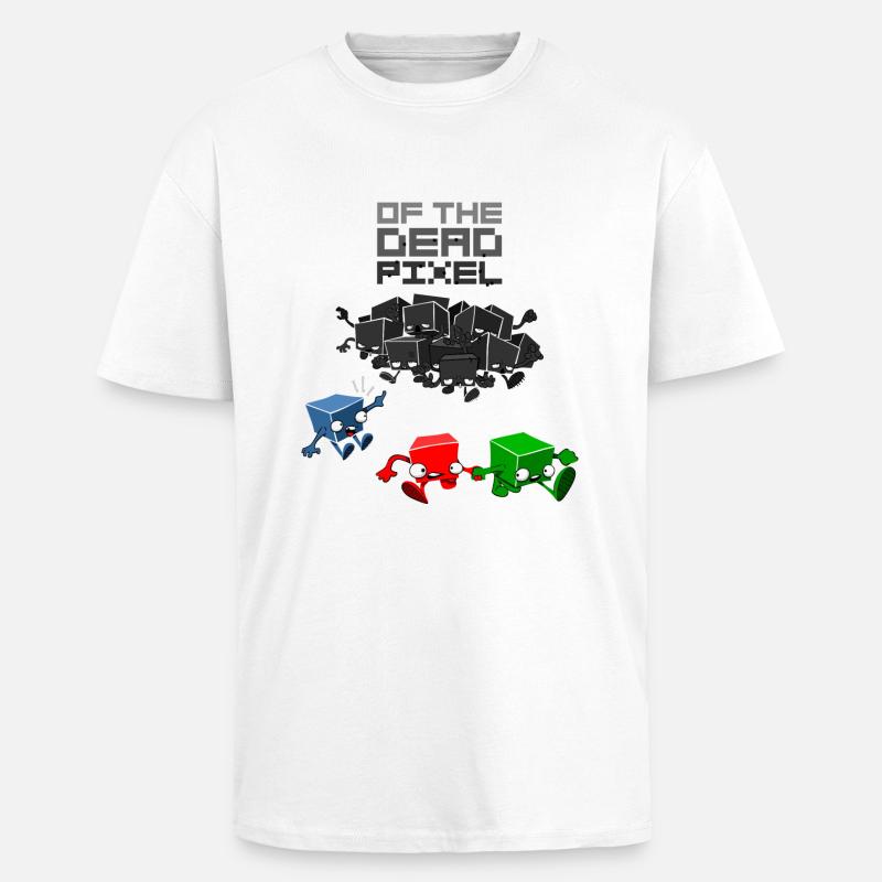 dead pixel - T-shirt unisexe oversize épais - blanc