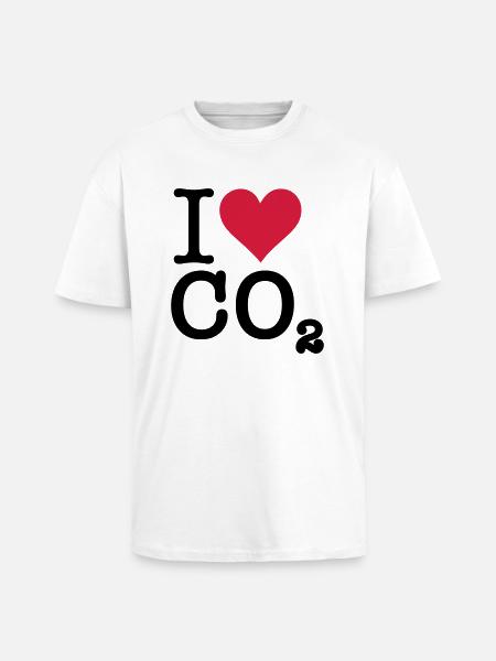 Ich liebe CO2 - Oversized Heavyweight Unisex T-Shirt - Weiß
