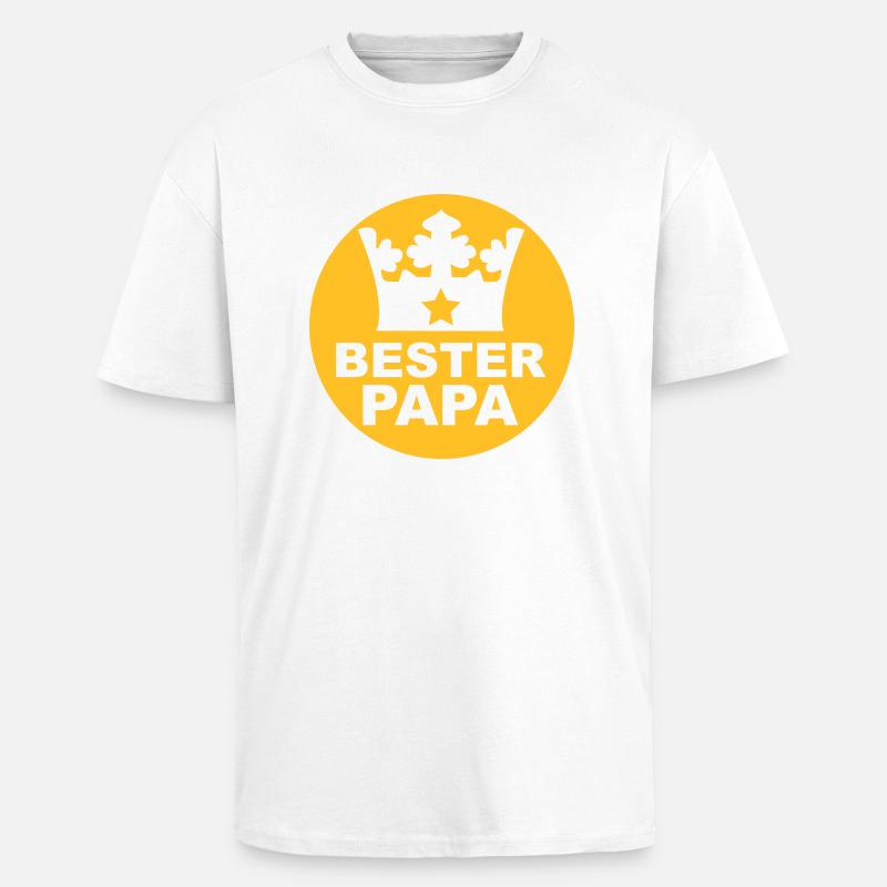 Bester Papa - Oversized Heavyweight Unisex T-Shirt - Weiß