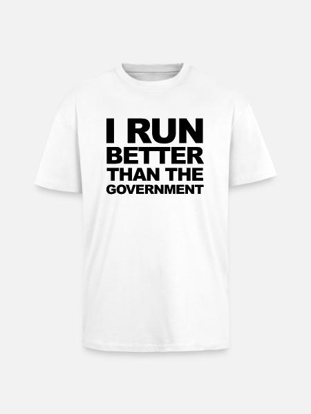 Run - T-shirt unisexe oversize épais - blanc
