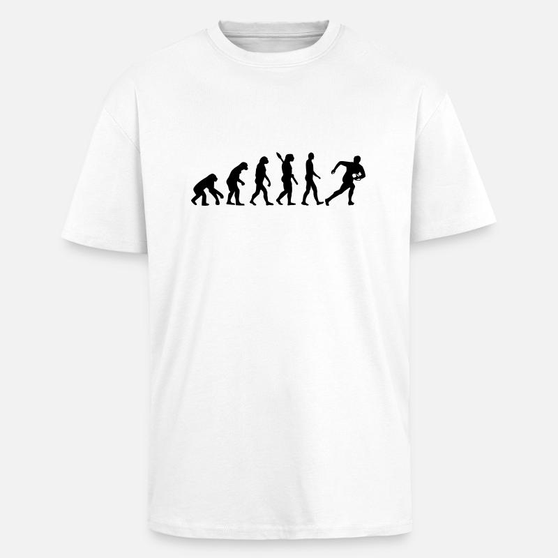 Evolution Rugby - T-shirt unisexe oversize épais - blanc
