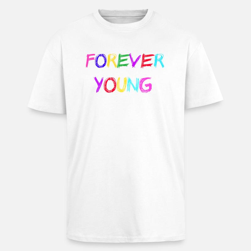 Young - T-shirt unisexe oversize épais - blanc