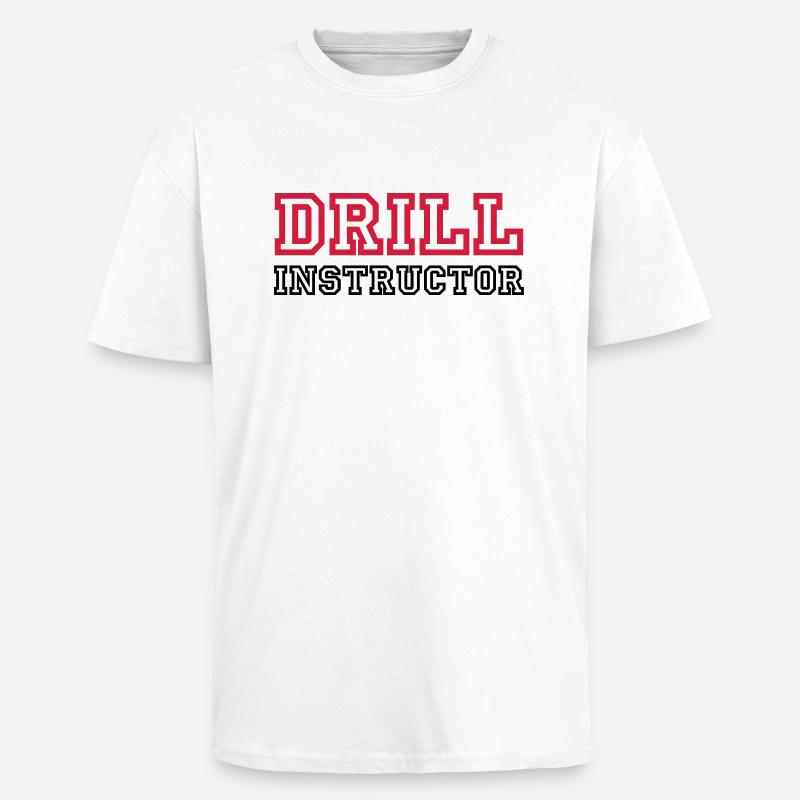 Drill Instructor - Unisex Oversized Heavyweight T-shirt - white