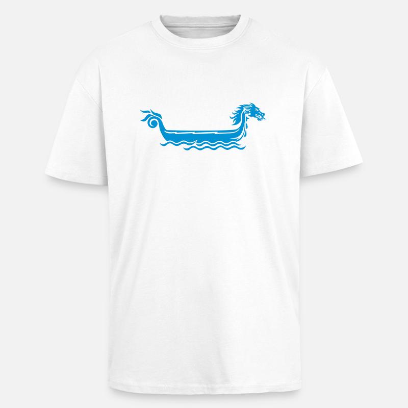 Drachenboot - Oversized Heavyweight Unisex T-Shirt - Weiß