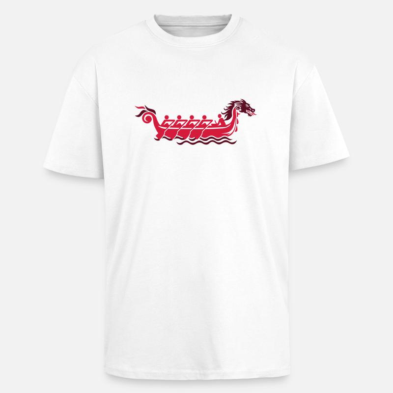 Drachenboot - Oversized Heavyweight Unisex T-Shirt - Weiß