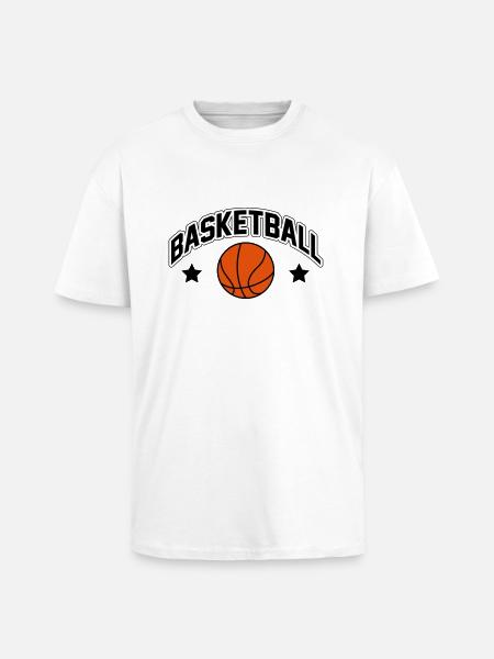 Basketball - Oversized Heavyweight Unisex T-Shirt - Weiß