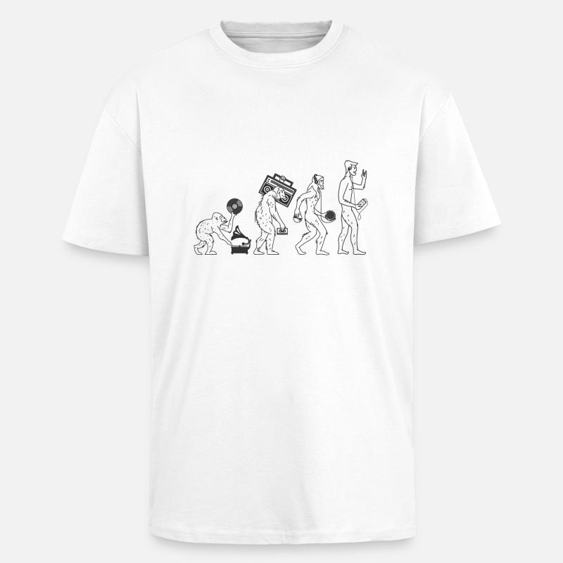 Musique évolution - T-shirt unisexe oversize épais - blanc