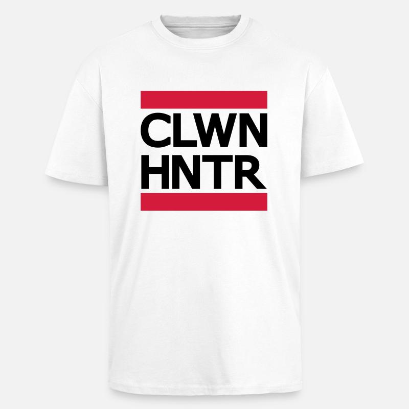 Chasseur de clown - T-shirt unisexe oversize épais - blanc