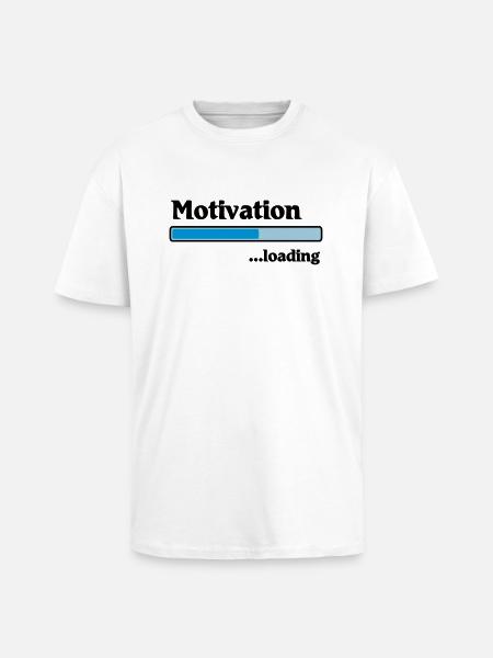 Motivation loading - Oversized Heavyweight Unisex T-Shirt - Weiß