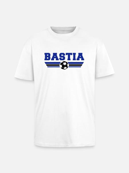 Bastia foot - T-shirt unisexe oversize épais - blanc