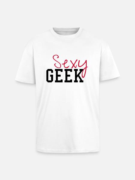 Sexy Geek - Unisex Oversized Heavyweight T-shirt - white