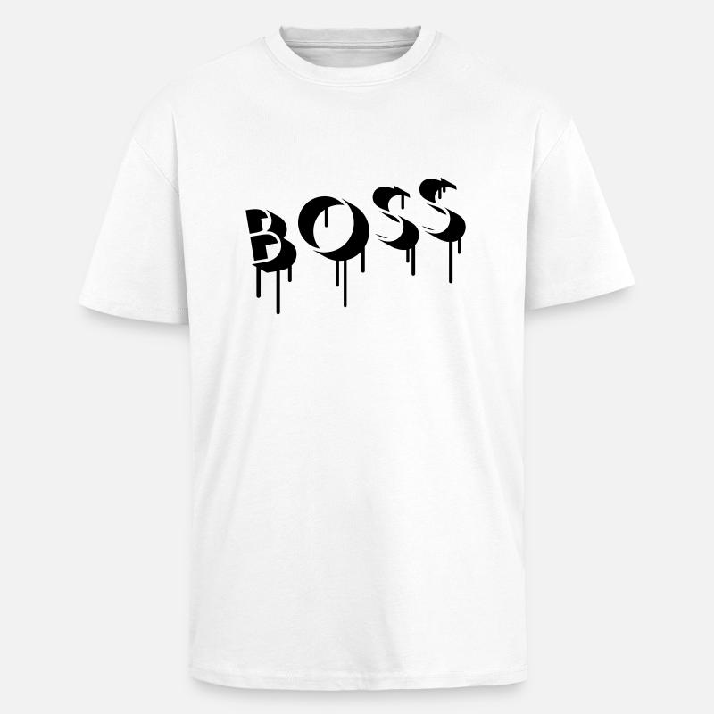 Boss Graffiti - Oversized Heavyweight Unisex T-Shirt - Weiß