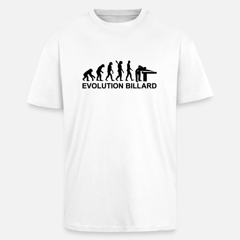 Evolution Billards - Unisex Oversized Heavyweight T-shirt - white