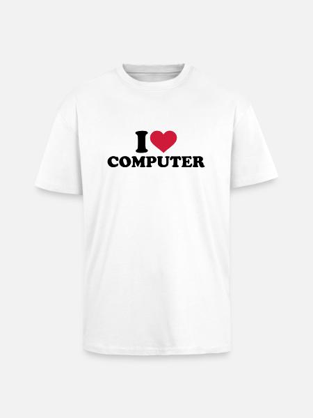 Computer - Oversized Heavyweight Unisex T-Shirt - Weiß