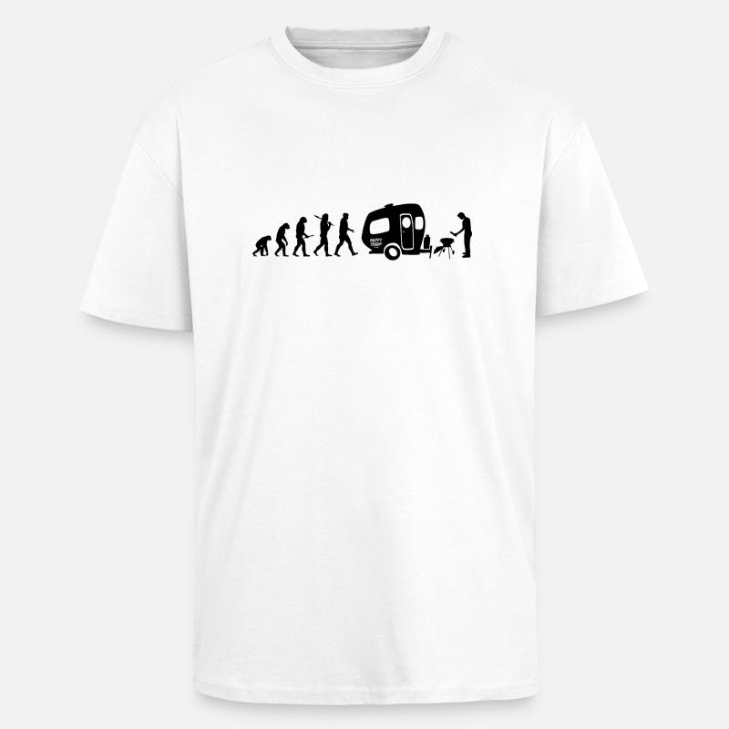 happy_evolution_camper - Oversized Heavyweight Unisex T-Shirt - Weiß