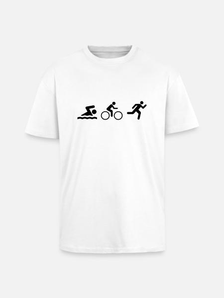 Triatlon_v9 - Oversized Heavyweight Unisex T-Shirt - Weiß