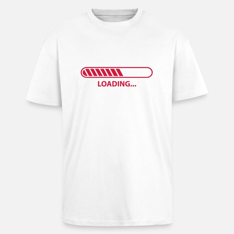 Loading Progress - Oversized Heavyweight Unisex T-Shirt - Weiß