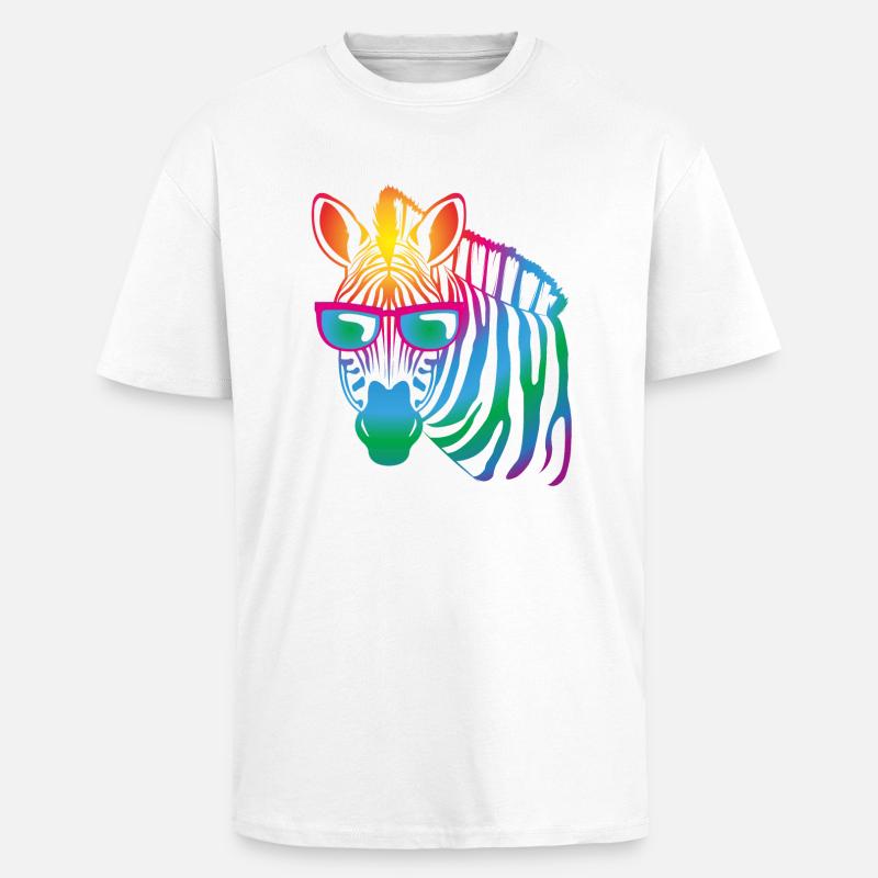 cool Zebra - Oversized Heavyweight Unisex T-Shirt - Weiß