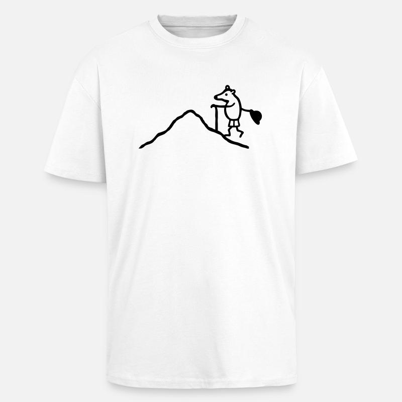 Climb mole - Unisex Oversized Heavyweight T-shirt - white