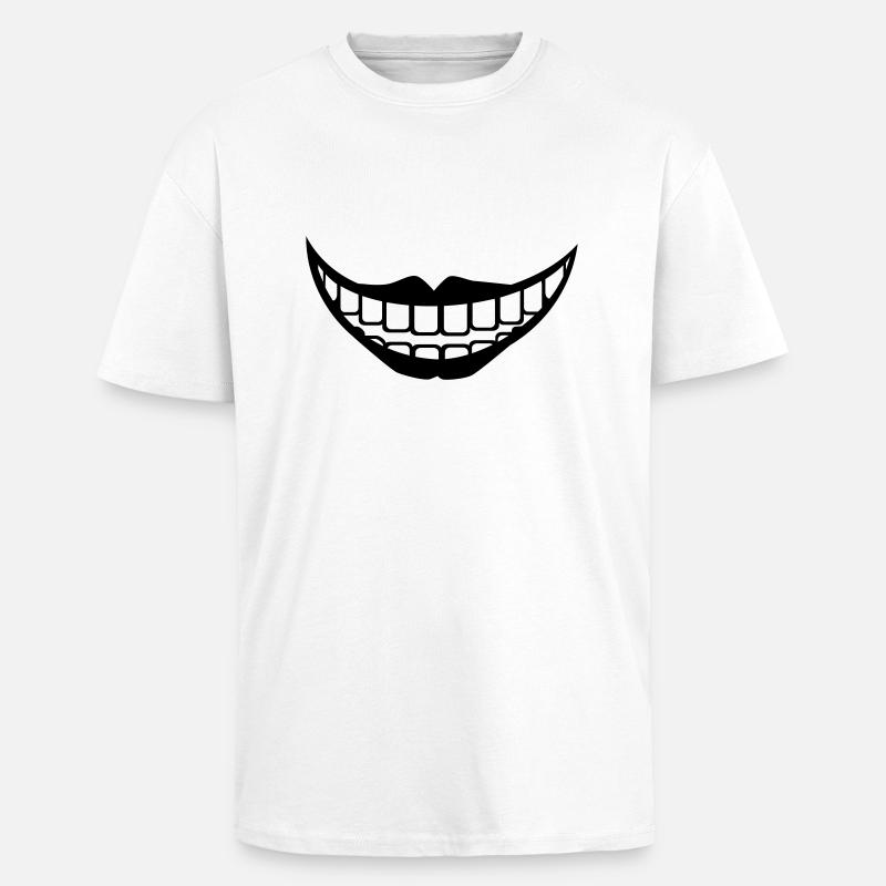 Mund - Oversized Heavyweight Unisex T-Shirt - Weiß